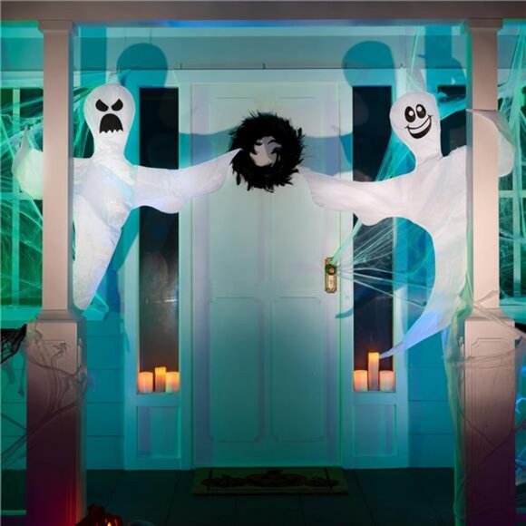 2 Pack 53" Halloween Bendable Tree Wrap Ghost for Halloween Decoration Outdoor - Picture 6 of 7